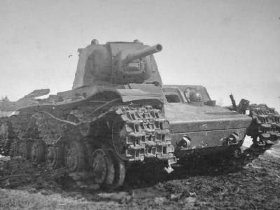 Knocked out KV-1 model 1942