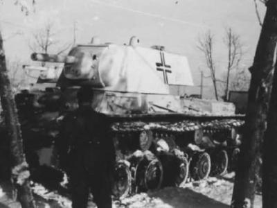 German Tank KV-1 model 1941 winter camo