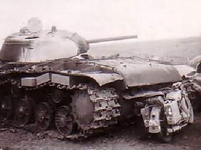 destroyed KV-1S heavy tank