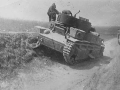 soviet tank T-28 abandoned during the Operation Barbarossa 1941