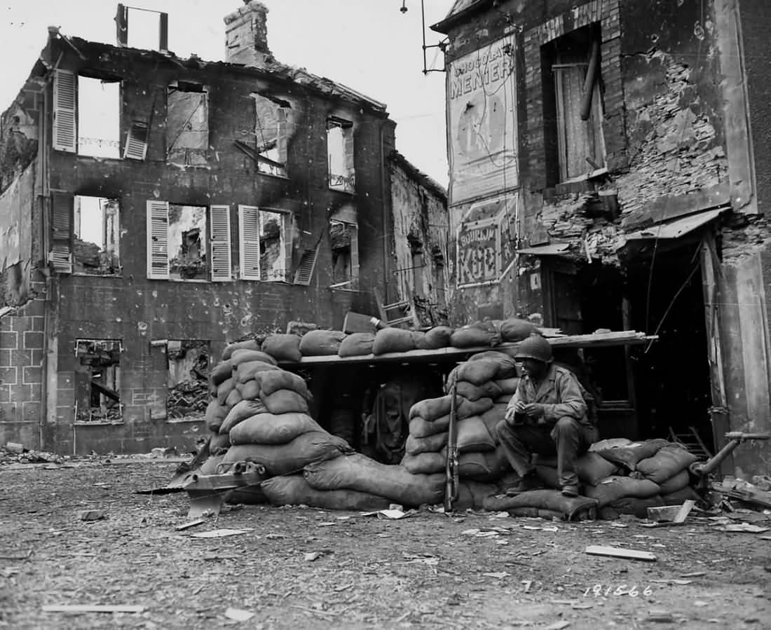 1st Infantry Division 57 mm Anti Tank Gun in Bunker Caumont-l’Éventé Normandy 1944