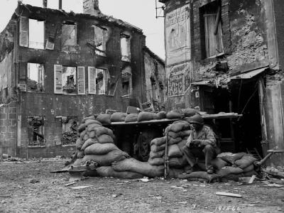 1st Infantry Division 57 mm Anti Tank Gun in Bunker Caumont-l’Éventé Normandy 1944