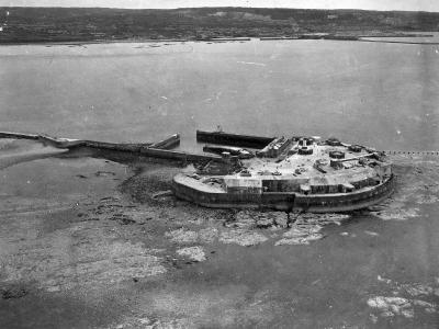 Aerial view of Cherbourg Fort June 1944