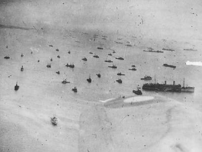 Fleet Massed off Isle of Wight for D-Day Invasion of France 1944