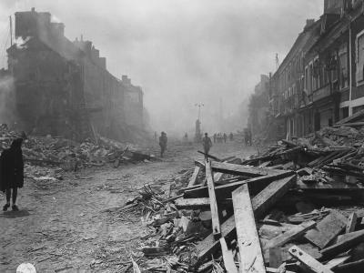 GIs in main street of Isigny June 11 1944 France 1944 Normandy