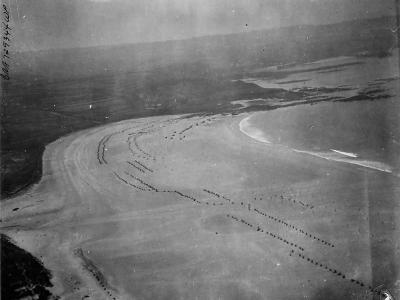 German Beach Defenses Set up along Cherbourg Peninsula 1944 Normandy
