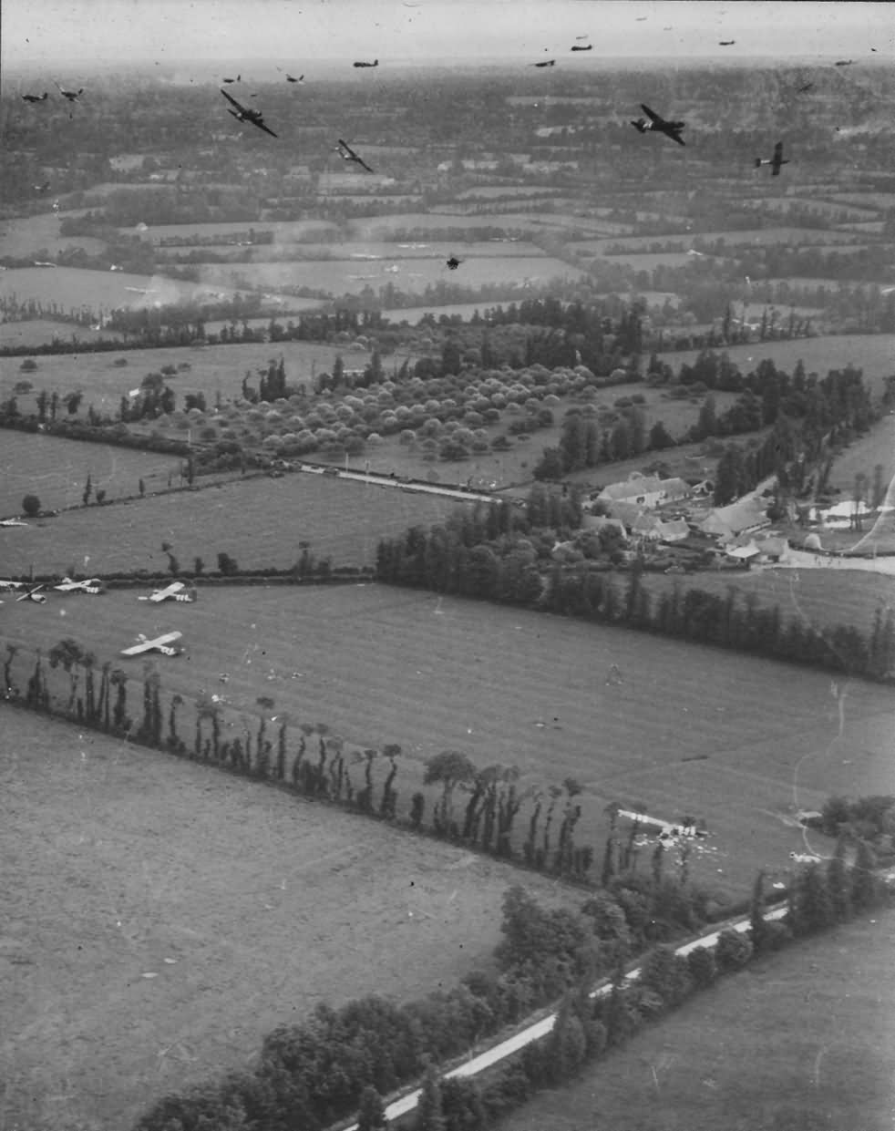 Gliders Near Cherbourg France D-Day Normandy 6 June 1944