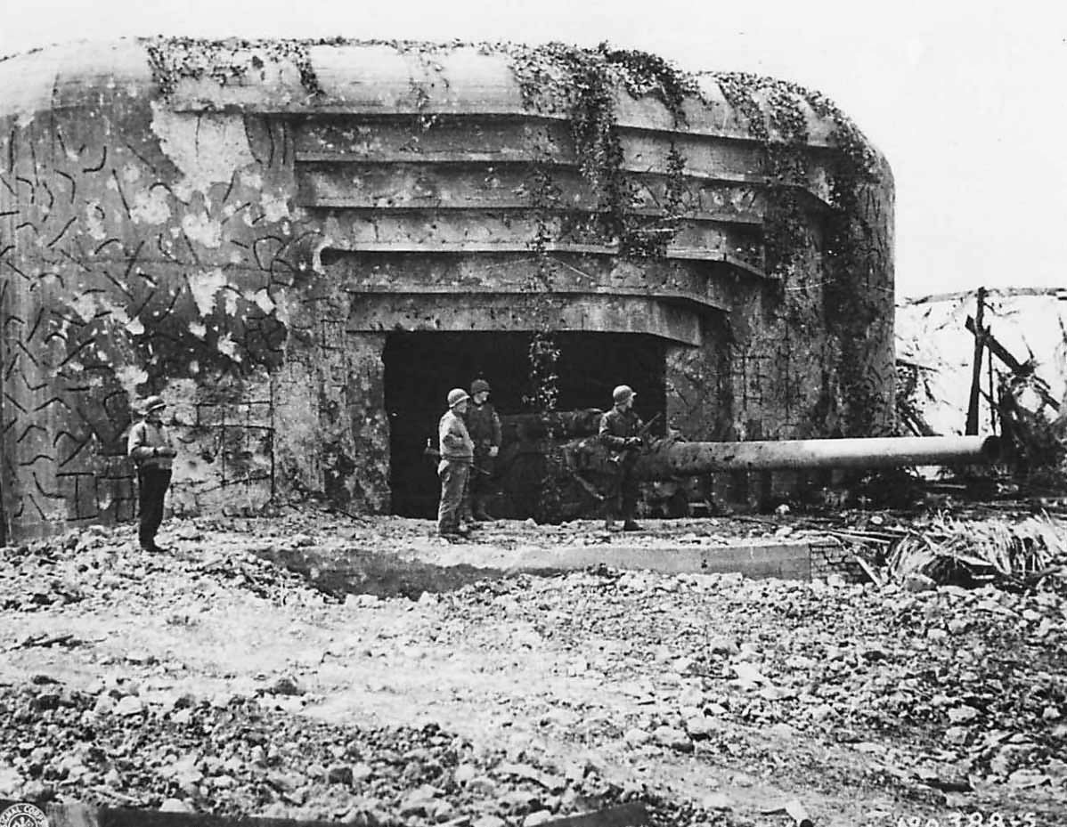 Knocked Out Crisbecq Battery off Utah Beach at Saint Marcouf Normandy