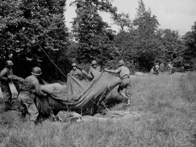 US 4.2 Inch Mortar in Action Carrefour de Chemins Normandy France 1944