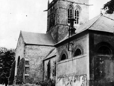 US 82nd Airborne Troops by Church in Sainte-Mère-Église Normandy