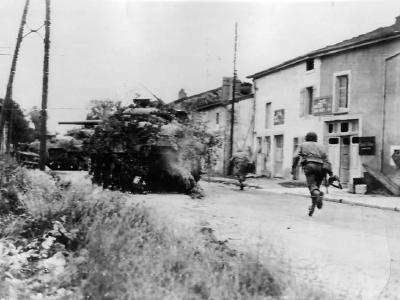 US Army Troops in action Rachecourt Normandy 1944