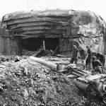 Knocked Out Crisbecq battery at Saint Marcouf Normandy 1944