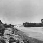 Landing craft at Normandy beach June 8 1944