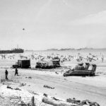 Scene on Omaha Beach on the afternoon of D-Day