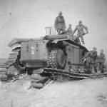 German soldiers examining knocked out Char B1 bis tank 2