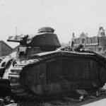 knocked out Char B1 bis tank 1940