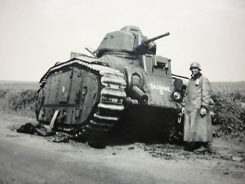 French Char B1 bis tank number 391 of the 46th BCC named Craonne
