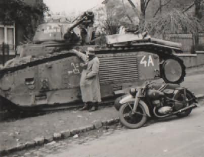 French Char B1 bis tank Verdun II Moulounge