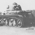 Renault R-35 abandoned at the side of the road somewhere in France after the german attack in May 1940