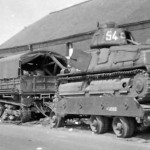 Somua S-35 number 54 on trailer
