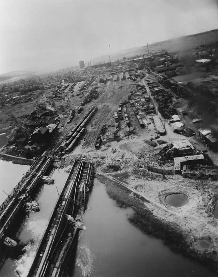 Aerial View Wetzlar Bahnhof Nordseite 1945