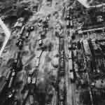 Aerial view Siegen – Bahnhof Heeser strasse Hindenburg strasse1945