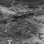 Aerial view Sinzig Rail Bridge Gruner Weg 1945