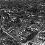 Bochum aerial view Strassenbahn Depot St Marien Kirche 1945