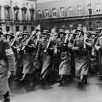 German Volkssturm Marching with Panzerfausts in Berlin 1944