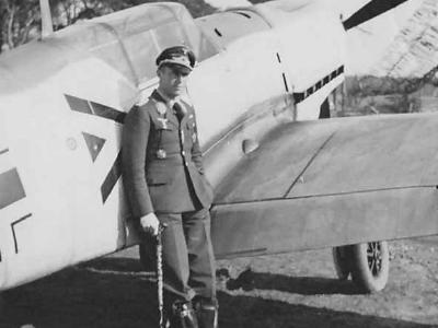 Bf 109 E of Stab I/JG 20 pilot Gruppenkommandeur Hptm Johannes Trautloft