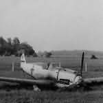 Bf 109 E belly landing