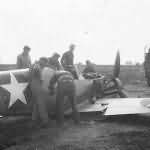 Crashed German Bf 109 with USAAF Markings