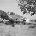 US Soldier in cockpit of abandoned Luftwaffe fighter Bf 109 G