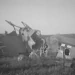 destroyed Bf 109 F Stab II/JG 51 pilot Gruppenkommandeur Josef Fözö 11 July 1941