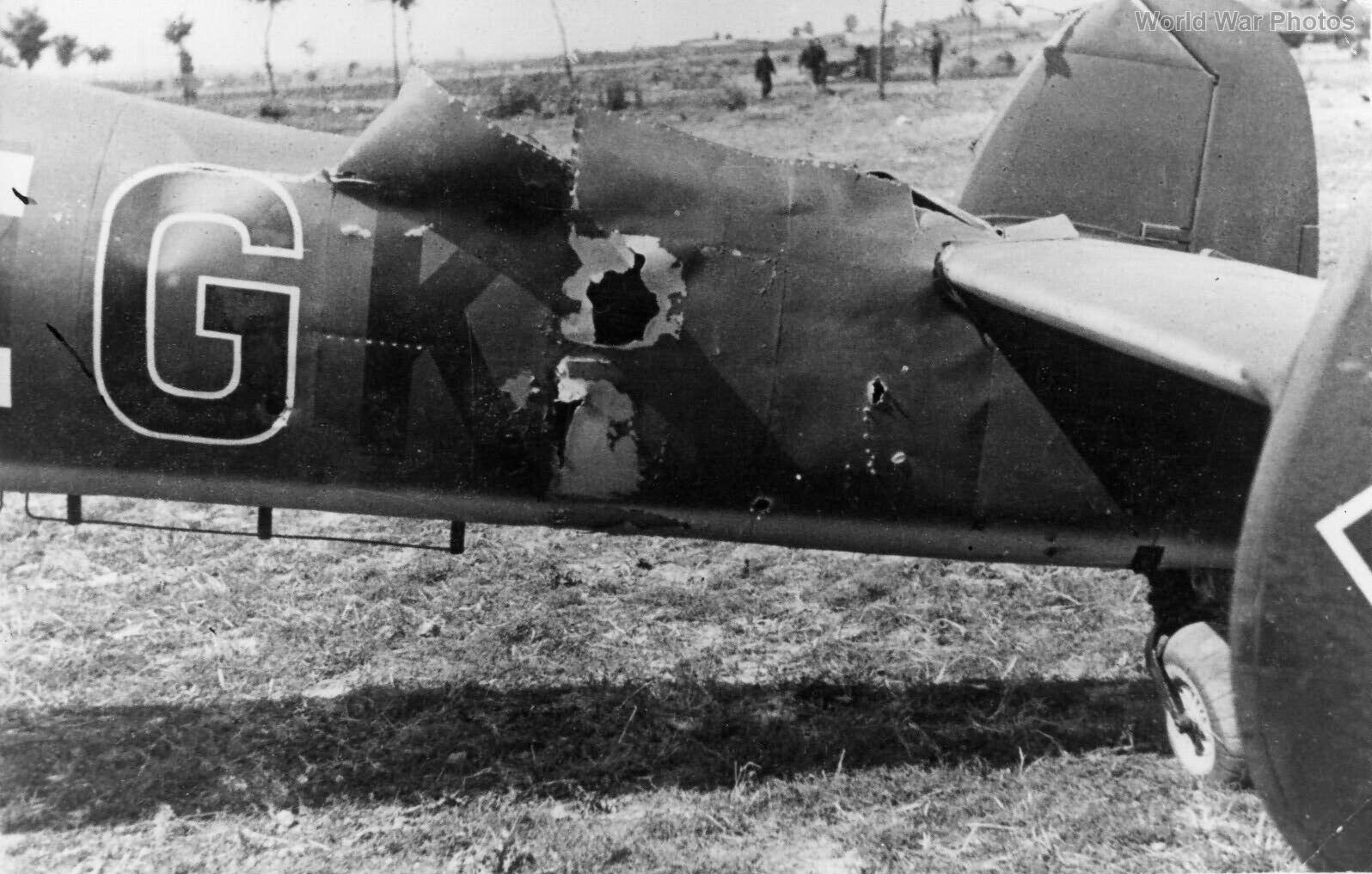 Damaged Bf 110 U8+GK