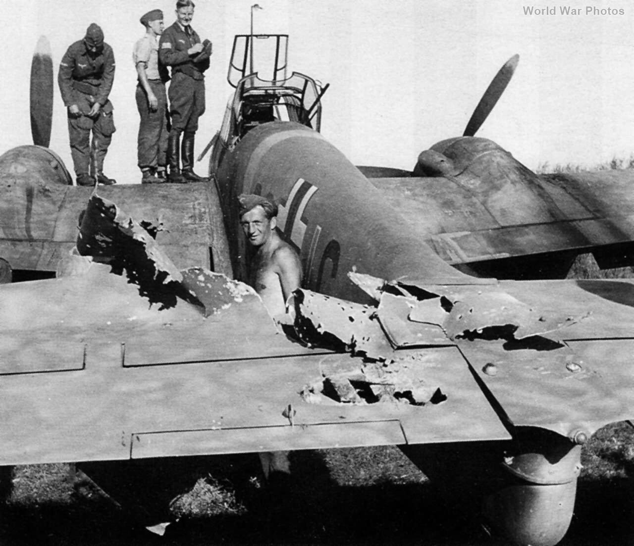 Bf110 with damaged tail