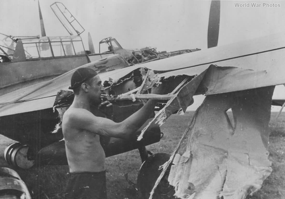 Damaged Bf 110