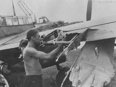 Damaged Bf 110
