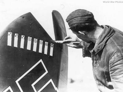 Luftwaffe Airman Recording a Kill