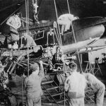 Luftwaffe Mechanics Working on Bf110
