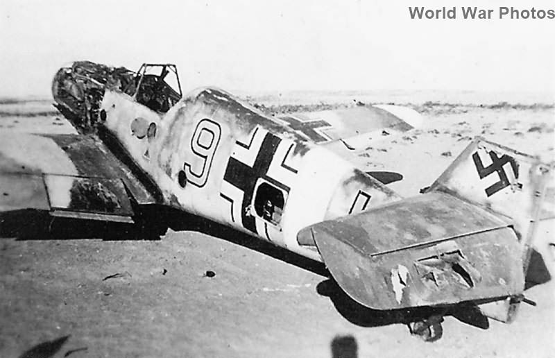 Abandoned Me 109F-4 W.Nr. 12564 „Yellow 9” of the JG53 Africa