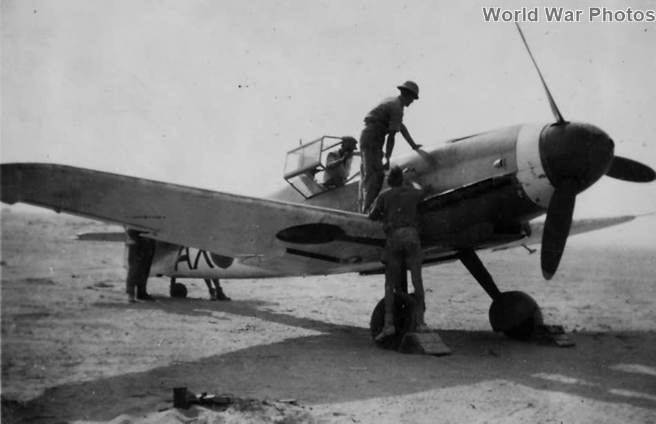 Captured Bf 109F-4 AX-? of the 1 Squadron SAAF, North Africa