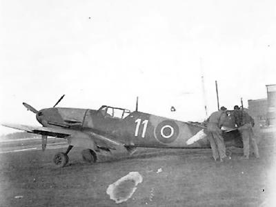 Captured Bf109 NN644 in British RAF markings