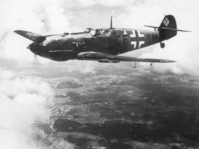 Me 109E-3 in flight