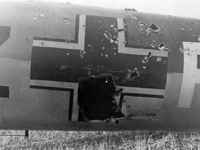 Damaged Do 17 Z 3Z+FT of 9/KG 77 France 1940