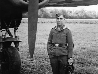Dornier Do17 and Luftwaffe soldier