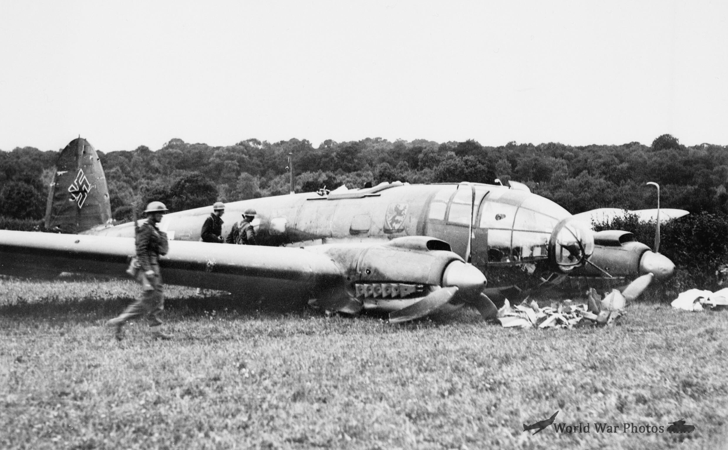 He 111P KG55 crash-landed at Hipley in Hampshire 12 July 1940