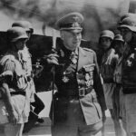 Field Marshal Rommel by He111 Bomber on Airfield Greece