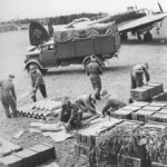 German Airmen Unload Crates of Bombs for Heinkels 111 during Maneuvers
