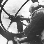 German Gunner Manning MG15 Machine Gun in Nose of Heinkel 111